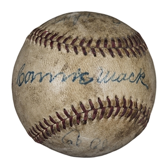 Connie Mack Multi Signed Baseball (JSA)